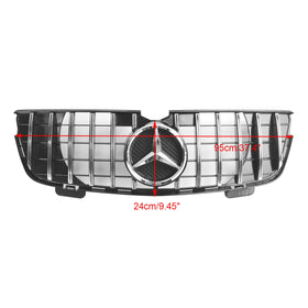 Mercedes Benz GL-Klasse X164 GL320 2007-2009 GT Voorbumpergrill GTR-stijl Chroom Zwart Grille - 0