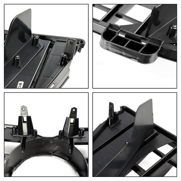 Mercedes Benz GL-Class X164 GL350 2007-2009 GTR estilo grade do para-choque dianteiro grade preta cromada