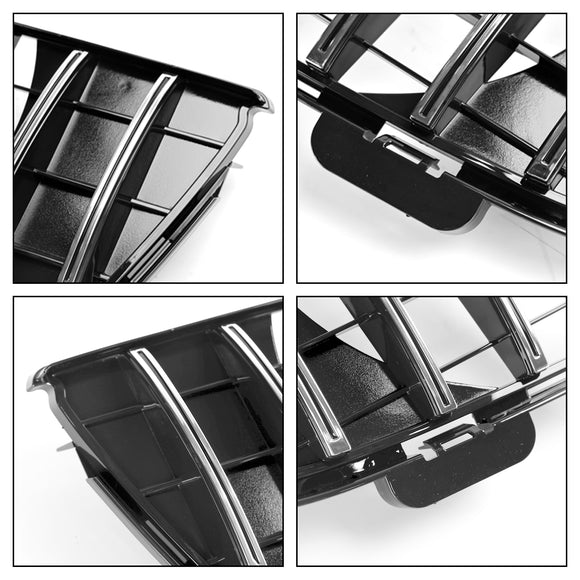 Mercedes Benz GL-Class X164 GL350 2007-2009 GTR estilo grade do para-choque dianteiro grade preta cromada
