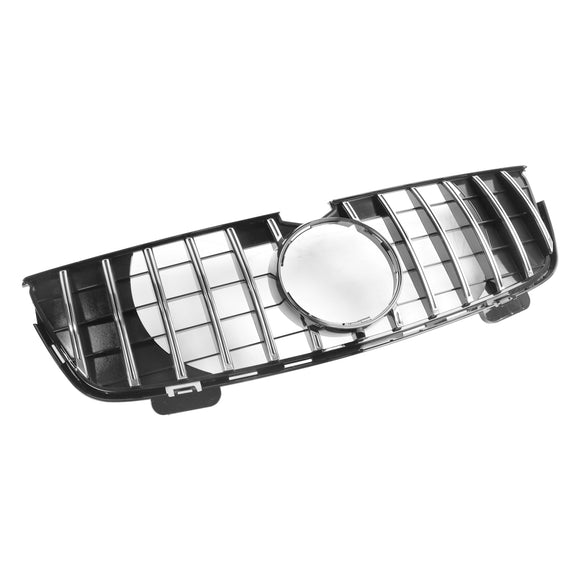 Mercedes Benz GL-Class X164 GL320 2007-2009 GT Grade do para-choque dianteiro Estilo GTR Grade preta cromada