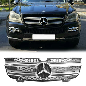 Mercedes Benz 2007-2009 GL-Class X164 GL320 GL450 GL350 Chrome Diamonds Grill Grade do para-choque dianteiro