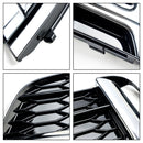 2017-2019 Audi A5 S-Line S5 Cabriolet/Coupé/Sportback 2 pièces pare-chocs avant antibrouillard calandre garniture de couverture-18