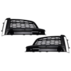 2017-2019 Audi A5 S-Line/S5 B9 Griglia fendinebbia a nido d'ape 2 pezzi Copertura inferiore paraurti anteriore Griglia nera