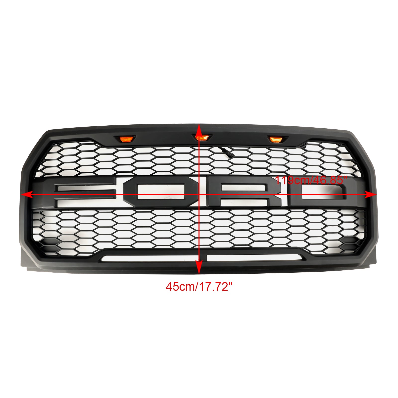 Raptor Grille | 2015-2017 | Ford F150 | Negro/gris | Grill de panal del parachoques delantero con LED