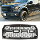 Griglia Raptor | 2015-2017 | Ford F150| Nero/Grigio | Griglia a nido d'ape per paraurti anteriore con LED-14