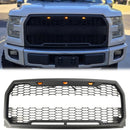 Parrilla Raptor | 2015-2017 | Ford F150 | Negro/Gris | Parrilla de panal de parachoques delantero con LED-1