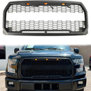 Parrilla Raptor | 2015-2017 | Ford F150 | Negro/Gris | Parrilla de panal de parachoques delantero con LED-3