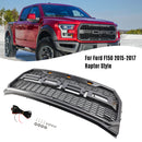 Griglia Raptor | 2015-2017 | Ford F150| Nero/Grigio | Griglia a nido d'ape per paraurti anteriore con LED-4
