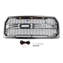 Griglia Raptor | 2015-2017 | Ford F150| Nero/Grigio | Griglia a nido d'ape per paraurti anteriore con LED-10