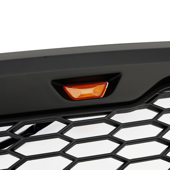 Raptor Style Grille For Ford F150 2004-2008 Front Bumper Black / Gray Grille W/LED & FORD Letter