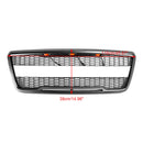 Ford F150 2004 2005 2006 2007 2008 Raptor Style Front Grill Mesh Hood Gray Black Grille With LED Light + FORD Letter-2