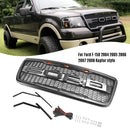 Raptor Style Grille für Ford F150 2004-2008 Frontstoßstange Schwarz/Grau Grille W/LED & Brief-17
