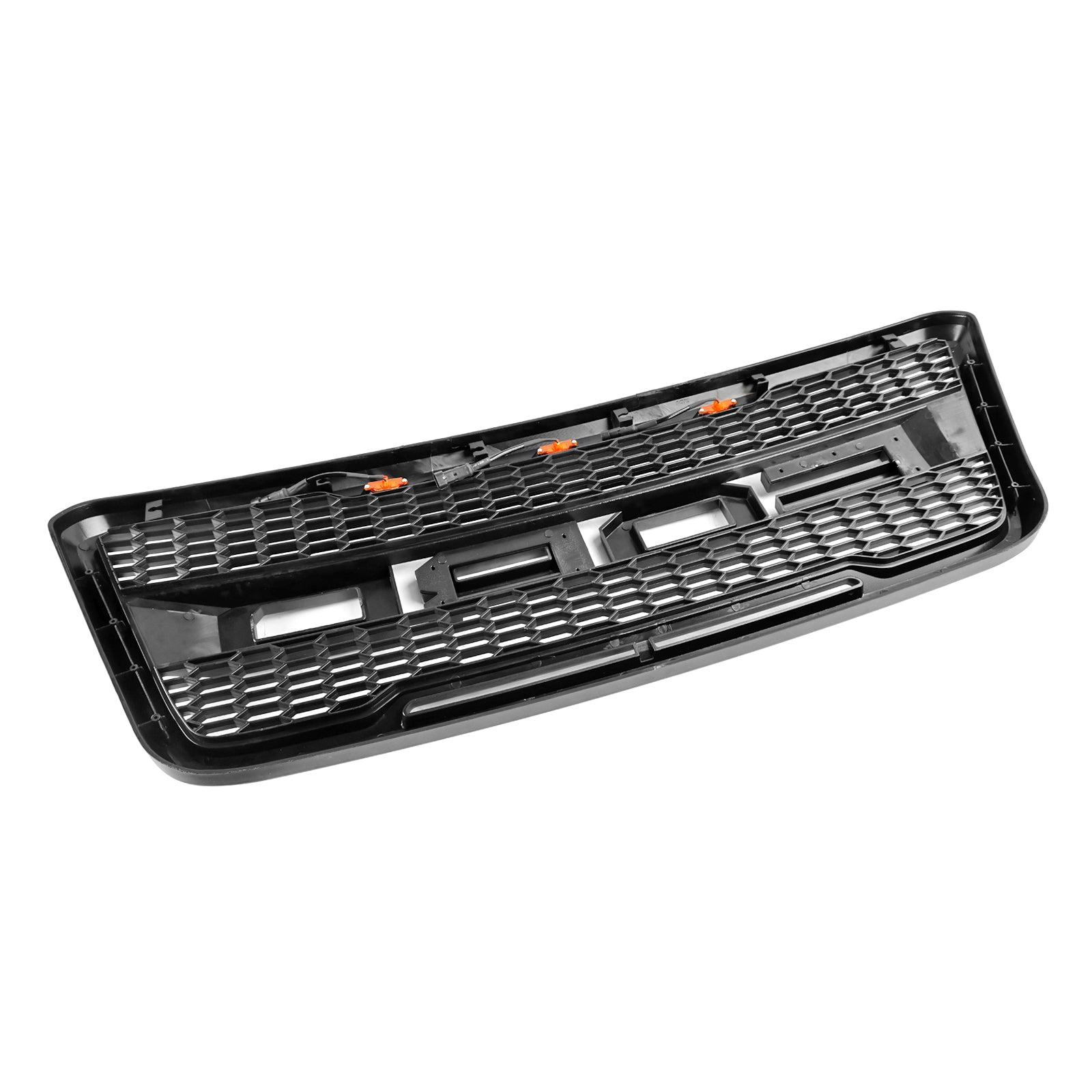 Parrilla delantera estilo Raptor para Ford F150 XLT/Lariat/FX4/King Ranch 2004-2008, color negro y gris, con LED