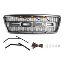 Raptor Style Grille für Ford F150 2004-2008 Frontstoßstange Schwarz/Grau Grille W/LED & Brief-14