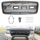 Raptor Style Grille für Ford F150 2004-2008 Frontstoßstange Schwarz/Grau Grille W/LED & Brief-4