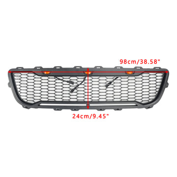 1999-2003 Ford F150 Raptor Style Front Honeycomb Bumper Grille Matte Black Grill W/ LED Light + FORD Letter - 0