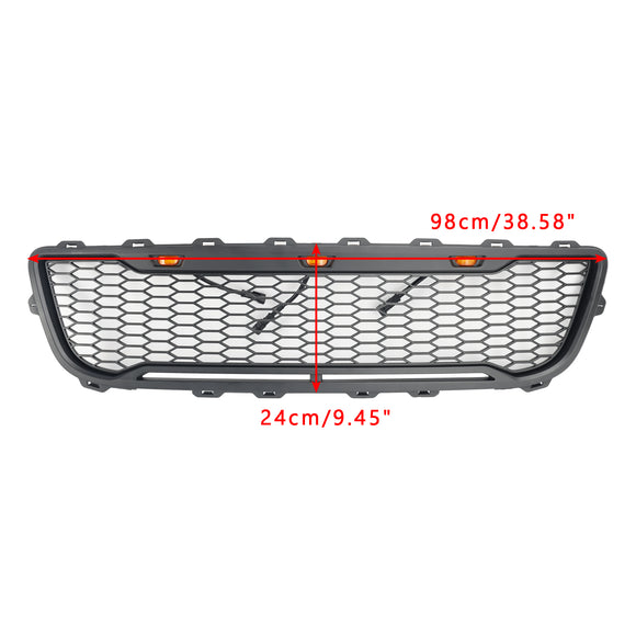 Ford F150 1999 2000 2001 2002 2003 Raptor style Grill Front Bumper Replacement Black Grille W/ LED Light & FORD Letter