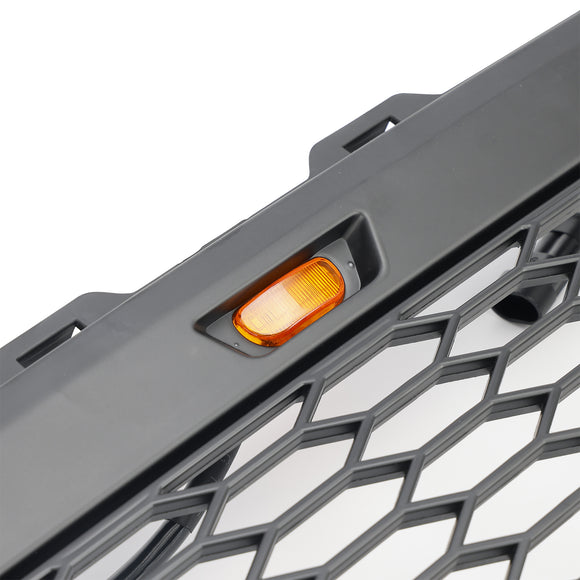 Ford F150 1999 2000 2001 2002 2003 Raptor style Grill Front Bumper Replacement Black Grille W/ LED Light & FORD Letter