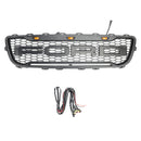 Calandre de pare-chocs avant en nid d'abeille style Ford F-150 Raptor 1999-2003, noir mat, avec éclairage LED & Lettre-10