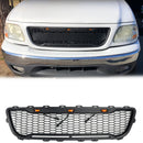 Ford F150 1999 2000 2001 2002 2003 Raptor style Grill Front Bumper Replacement Black Grille W/ LED Light & FORD Letter-1