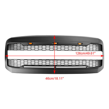 2005-2007 Ford F250 F350 Super Duty Front Bumper W/ LED Raptor Grill Black Replacement With FORD Letter Grille - 0