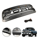 2005-2007 Ford F250 F350 Pare-chocs avant super résistant avec LED Raptor Grill Grille de remplacement noire-5