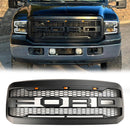 2005-2007 Ford F250 F350 Pare-chocs avant super résistant avec LED Raptor Grill Grille de remplacement noire-1
