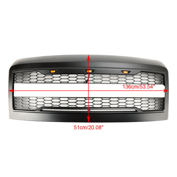 2008-2010 Ford F250 F350 F450 Super Duty Front Bumper W/ LED Lights Raptor Grill Replacement Black Grille With FORD Letter - 0