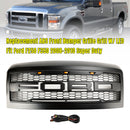 2008-2010 Ford F250 F350 F450 Pare-chocs avant super résistant avec lumières LED Raptor Grill Remplacement Calandre noire-3