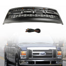 2008-2010 Ford F250 F350 F450 Pare-chocs avant super résistant avec lumières LED Raptor Grill Remplacement Calandre noire-4