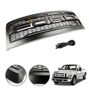 2008-2010 Ford F250 F350 F450 Pare-chocs avant super résistant avec lumières LED Raptor Grill Remplacement Calandre noire-5