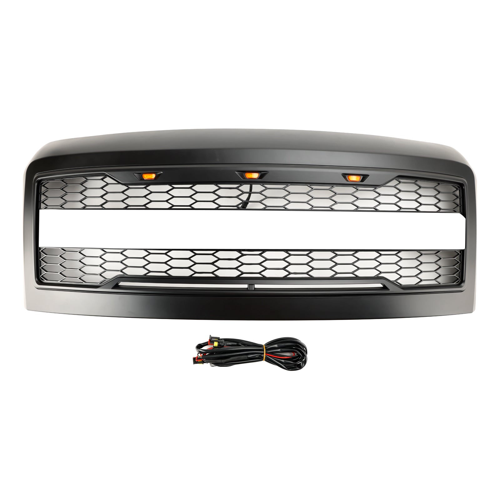 2008-2010 Ford F250 F350 F450 Super Duty Front Bumper w/Lights Grill Replacement Black Grille