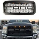 2011–2016 Ford F250/350/450/550 Super Duty Raptor Style Ersatz-Frontstoßstangengrill mit schwarzem LED-Kühlergrill-3