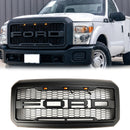 2011–2016 Ford F250/350/450/550 Super Duty Raptor Style Ersatz-Frontstoßstangengrill mit schwarzem LED-Kühlergrill-1