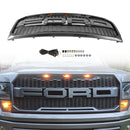 Ford F150 | Parrilla estilo Raptor | 2009-2014 | Con luz LED | Parachoques delantero | Parrilla tipo panal en negro mate, negro brillante y gris-31