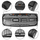 Ford F150 | Parrilla estilo Raptor | 2009-2014 | Con luz LED | Parachoques delantero | Parrilla tipo panal en negro mate, negro brillante y gris-34