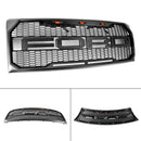 Ford F150 | Parrilla estilo Raptor | 2009-2014 | Con luz LED | Parachoques delantero | Parrilla tipo panal en negro mate, negro brillante y gris-28