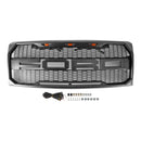 Ford F150 | Parrilla estilo Raptor | 2009-2014 | Con luz LED | Parachoques delantero | Parrilla tipo panal en negro mate, negro brillante y gris-36
