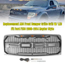Ford F150 | Parrilla estilo Raptor | 2009-2014 | Con luz LED | Parachoques delantero | Parrilla tipo panal en negro mate, negro brillante y gris-25