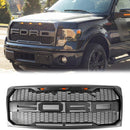 Ford F150 | Grille in Raptor-stijl | 2009-2014 | Met LED-licht | Voorbumper | Matzwart/glanzend zwart/grijs honingraatrooster-40
