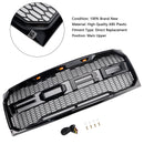 Parrilla de repuesto negra brillante para parachoques delantero estilo Raptor Ford F150 2009-2014 con LED-6