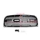 Parrilla de repuesto negra brillante para parachoques delantero estilo Raptor Ford F150 2009-2014 con LED-2