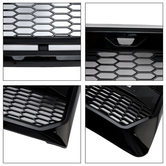 Ford F150 | Kühlergrill im Raptor-Stil | 2009-2014 | Mit LED-Licht | Frontstoßstange | Mattes Schwarz/Glänzendes Schwarz/Grauer Wabengrill + FORD-Schriftzug