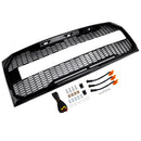 Griglia di ricambio nera lucida per paraurti anteriore Ford F150 Raptor Style 2009-2014 con LED + lettera FORD-7
