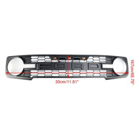 2021-2023 Ford Bronco com grade de para-choque dianteiro com luz LED de substituição grade preta fosca - 0