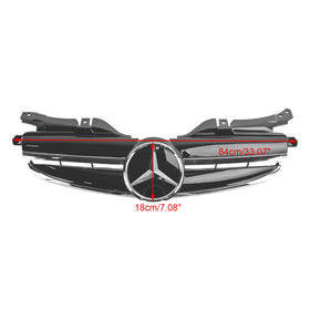 Mercedes Benz Clase SLK R170 SLK320 SLK230 SLK200 1998-2004 Parrilla de parachoques delantero Parrilla negra - 0