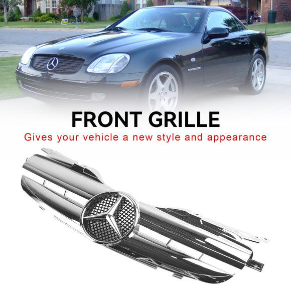 Mercedes Benz Classe SLK R170 SLK320 SLK230 SLK200 1998-2004 Grille de pare-chocs avant Grille noire