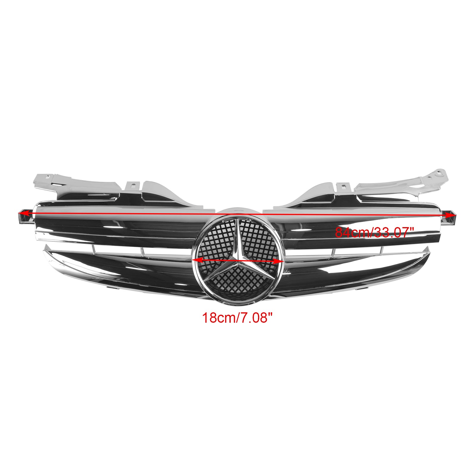 Parrilla delantera negra para parachoques de Mercedes Benz Clase SLK R170 SLK320 SLK230 SLK200 1998-2004