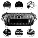 Audi A4 B9.5 A4 S-Line S4 2020-2023 RS4 Style Front Bumper Grill Replacement Black Grille-5