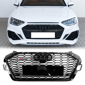 Audi A4 B9.5 A4 S-Line S4 2020-2023 RS4 Style Grille de pare-chocs avant de remplacement Grille noire